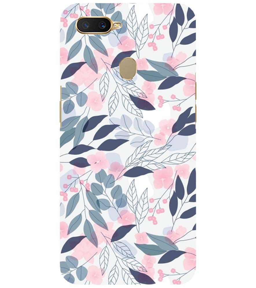 PS1333-Flowery Patterns Back Cover for Oppo A12