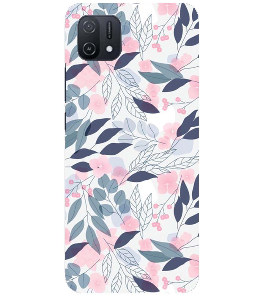 PS1333-Flowery Patterns Back Cover for Oppo A16K