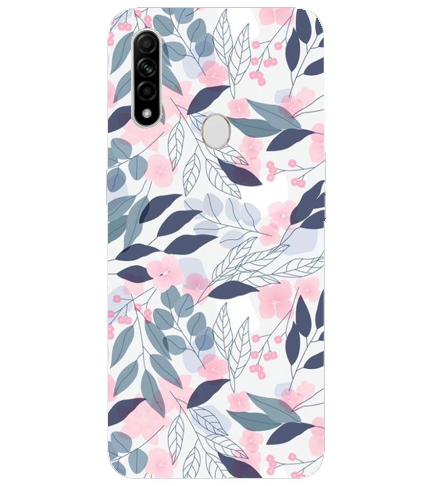 PS1333-Flowery Patterns Back Cover for Oppo A31