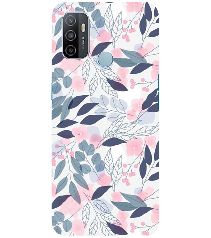 PS1333-Flowery Patterns Back Cover for Oppo A32