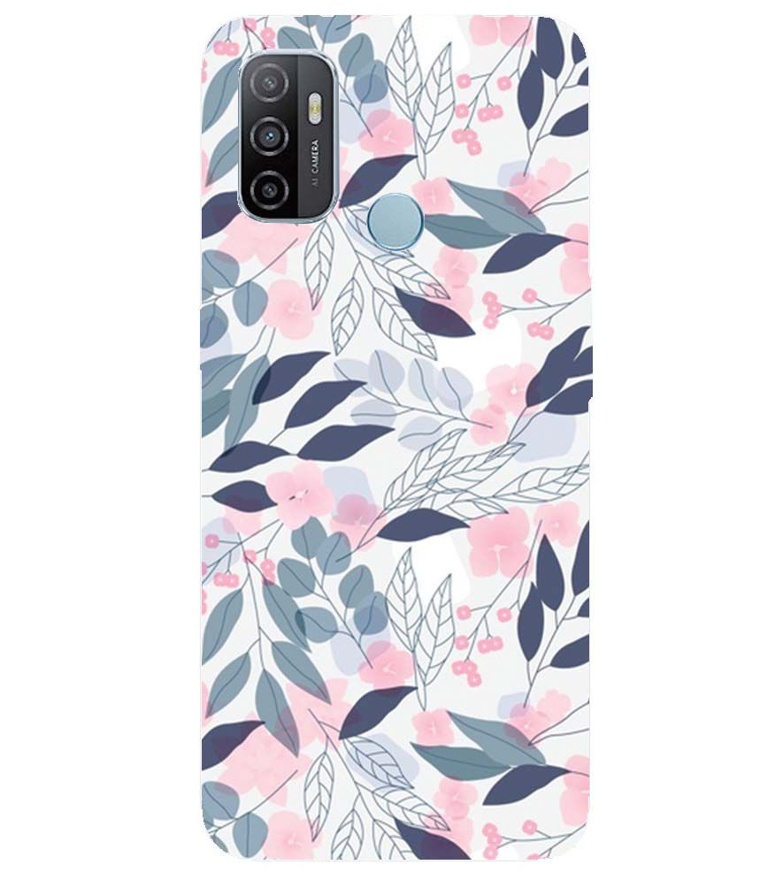 PS1333-Flowery Patterns Back Cover for Oppo A53
