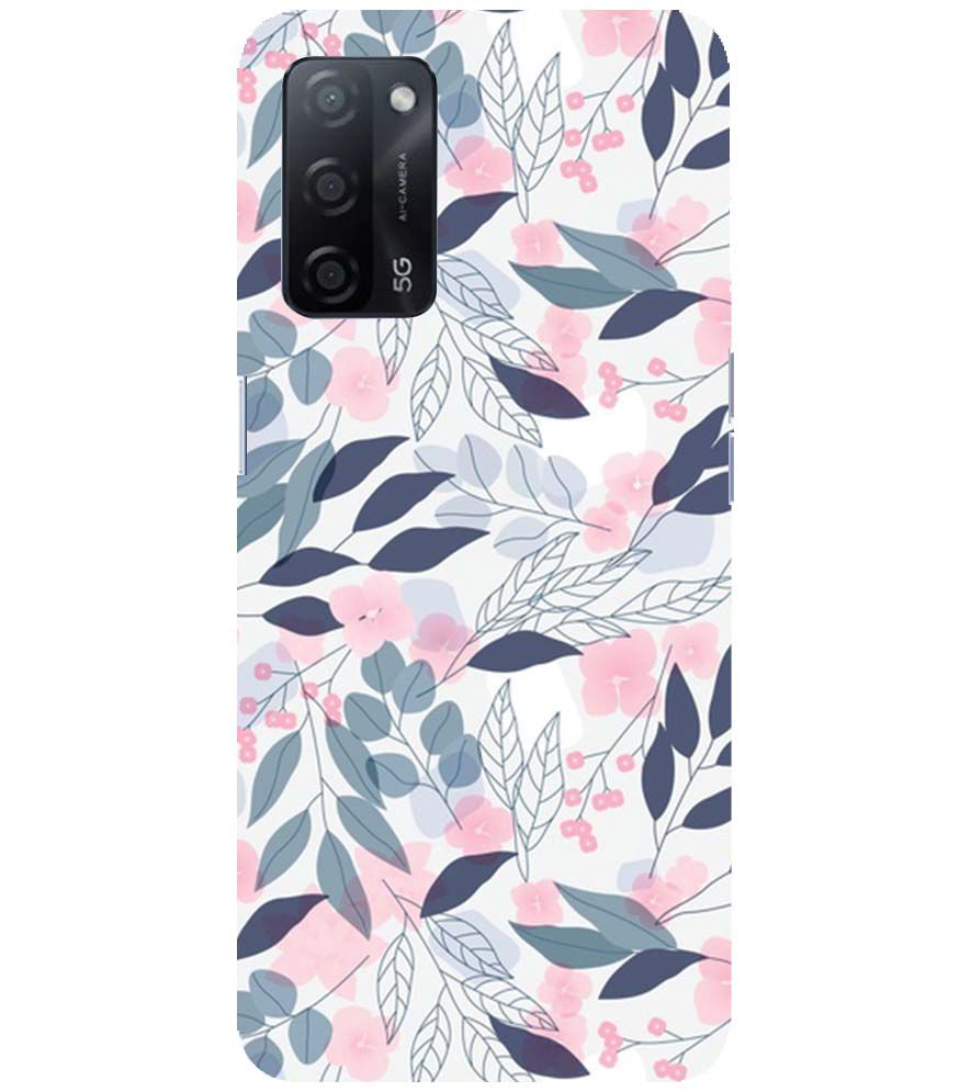 PS1333-Flowery Patterns Back Cover for Oppo A53s 5G