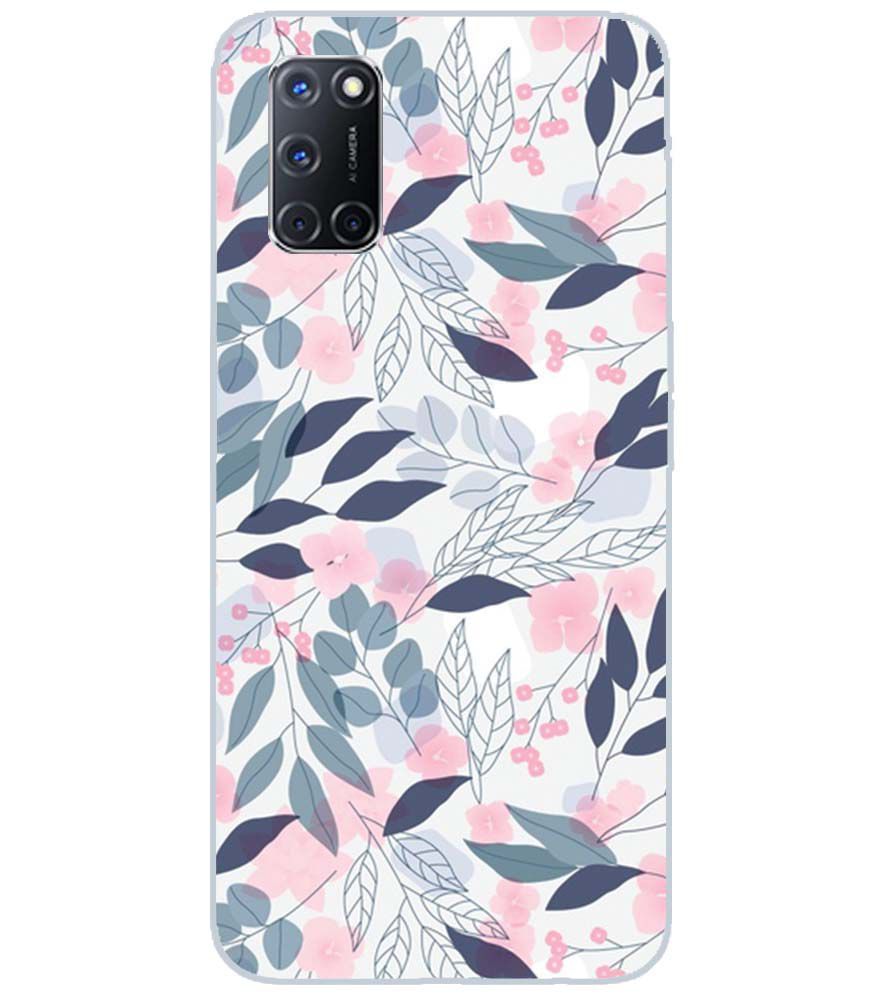PS1333-Flowery Patterns Back Cover for Oppo A92