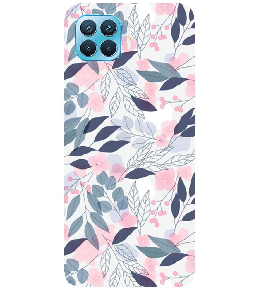 PS1333-Flowery Patterns Back Cover for Oppo F17 Pro