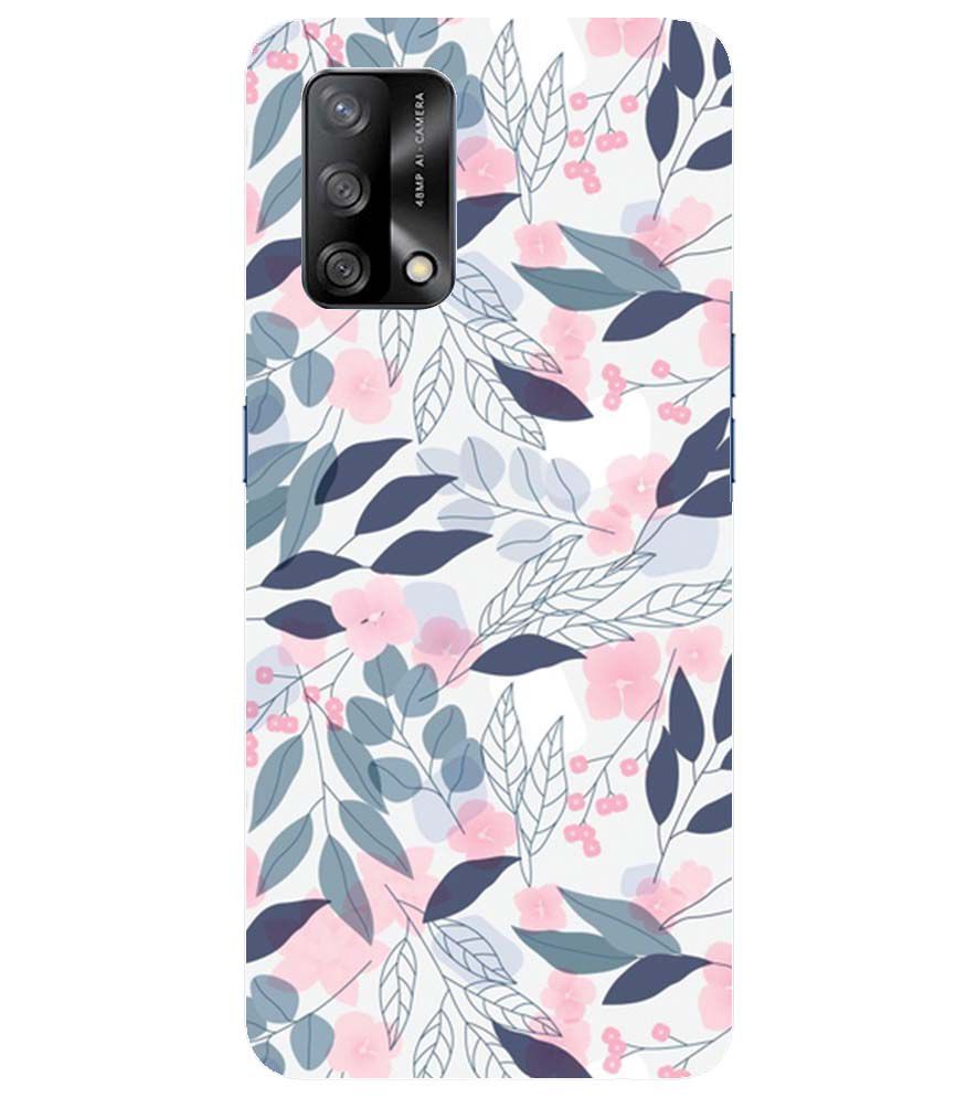 PS1333-Flowery Patterns Back Cover for Oppo F19