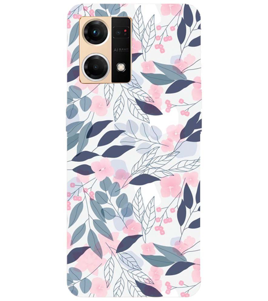 PS1333-Flowery Patterns Back Cover for Oppo F21 Pro