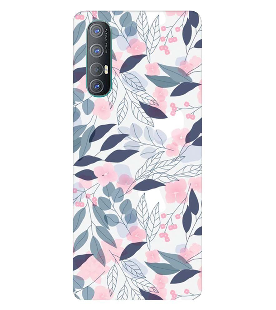 PS1333-Flowery Patterns Back Cover for Oppo Reno3 Pro