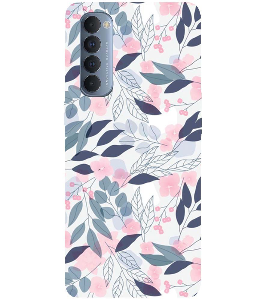 PS1333-Flowery Patterns Back Cover for Oppo Reno4 Pro