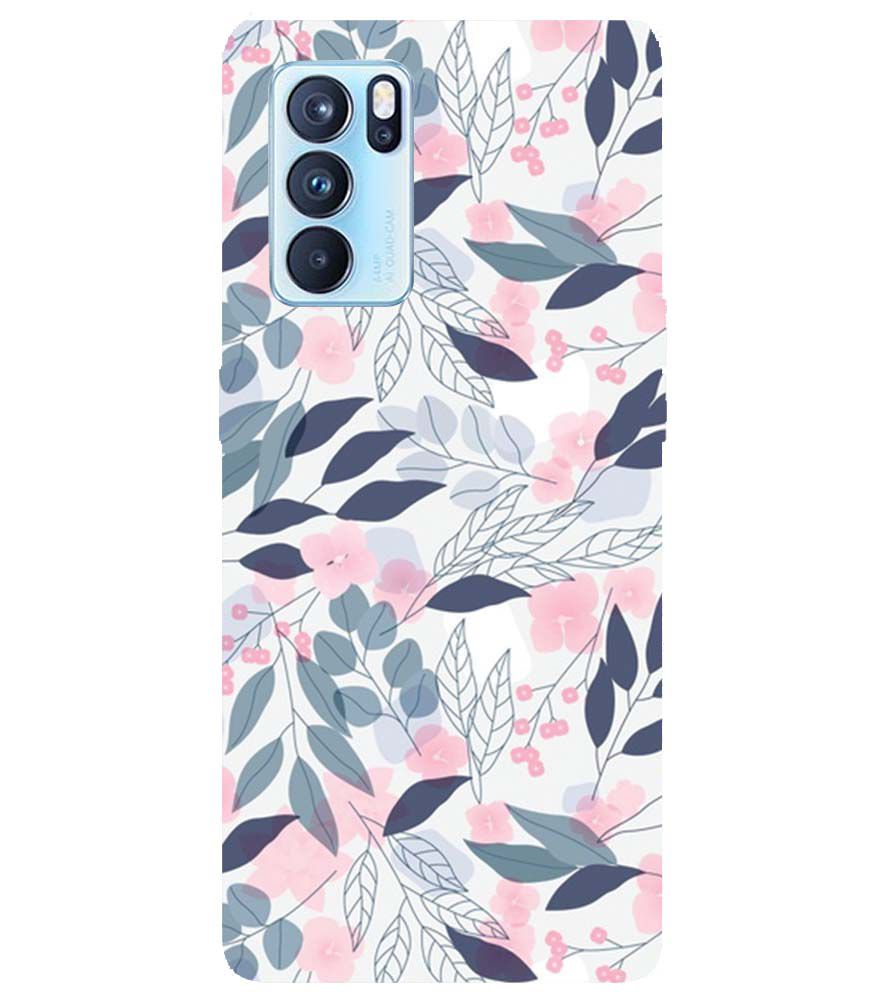 PS1333-Flowery Patterns Back Cover for Oppo Reno6 5G