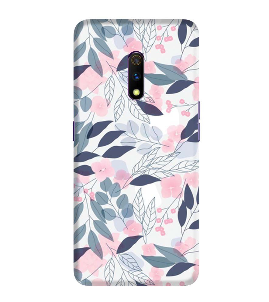 PS1333-Flowery Patterns Back Cover for Realme X