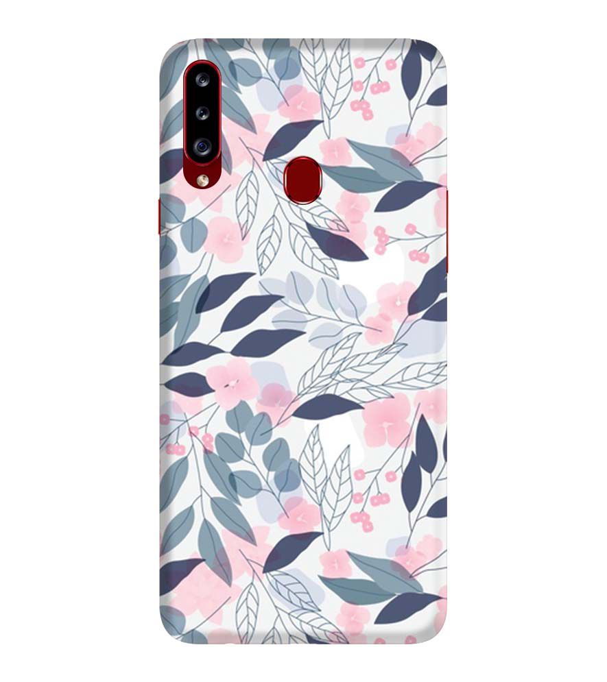 PS1333-Flowery Patterns Back Cover for Samsung Galaxy A20s