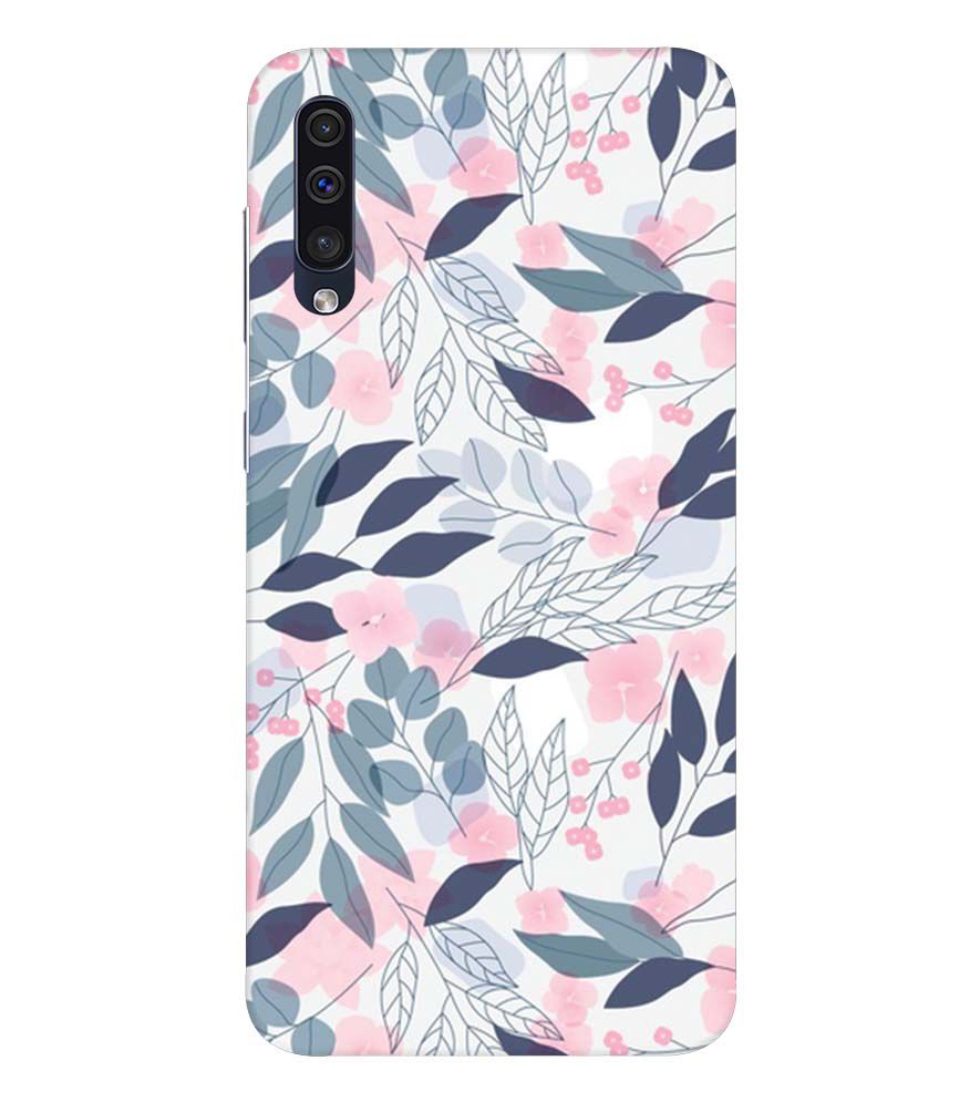 PS1333-Flowery Patterns Back Cover for Samsung Galaxy A50