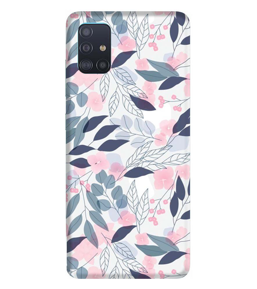 PS1333-Flowery Patterns Back Cover for Samsung Galaxy A51