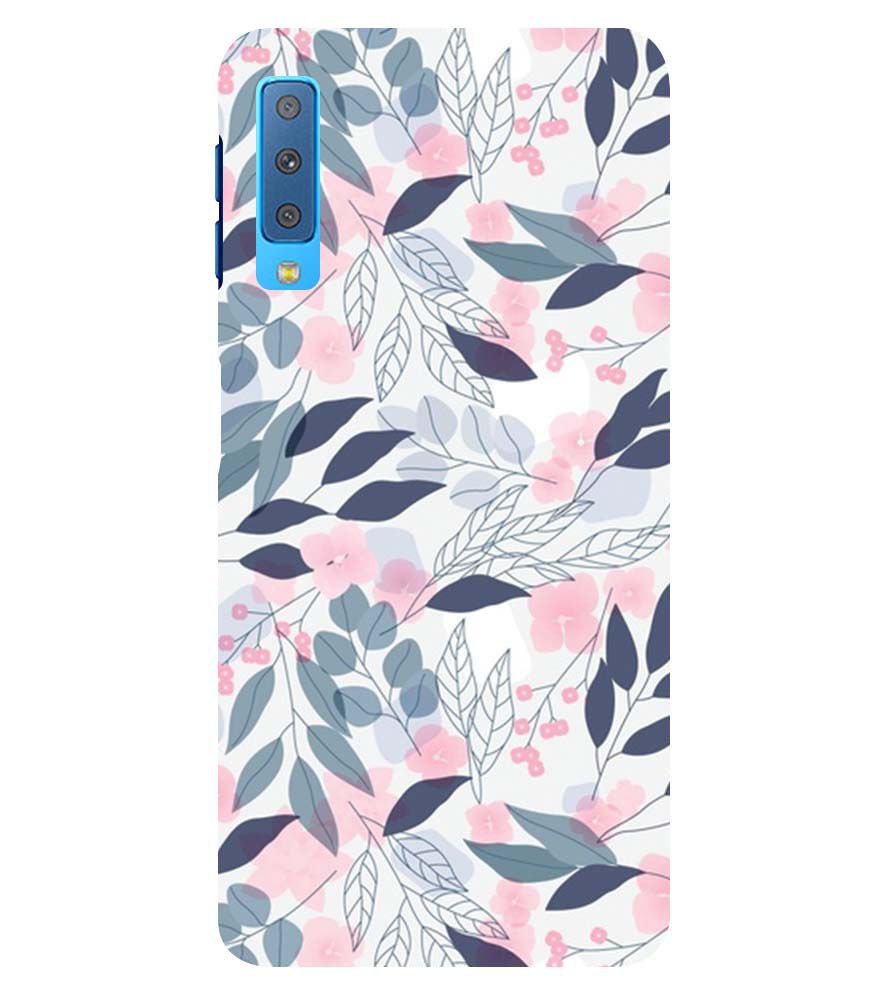 PS1333-Flowery Patterns Back Cover for Samsung Galaxy A7 (2018)