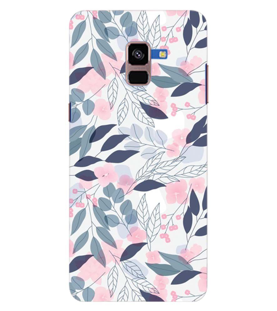PS1333-Flowery Patterns Back Cover for Samsung Galaxy A8 Plus
