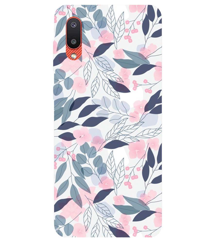 PS1333-Flowery Patterns Back Cover for Samsung Galaxy M02
