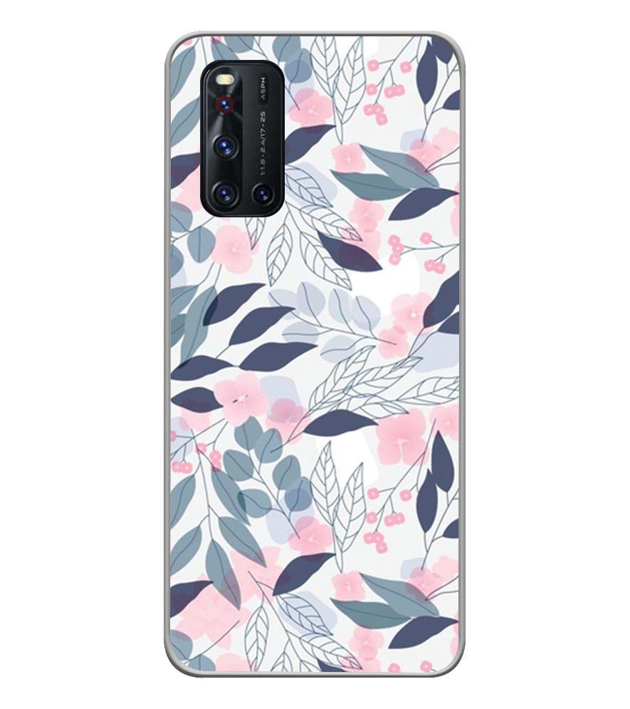 PS1333-Flowery Patterns Back Cover for Vivo V19