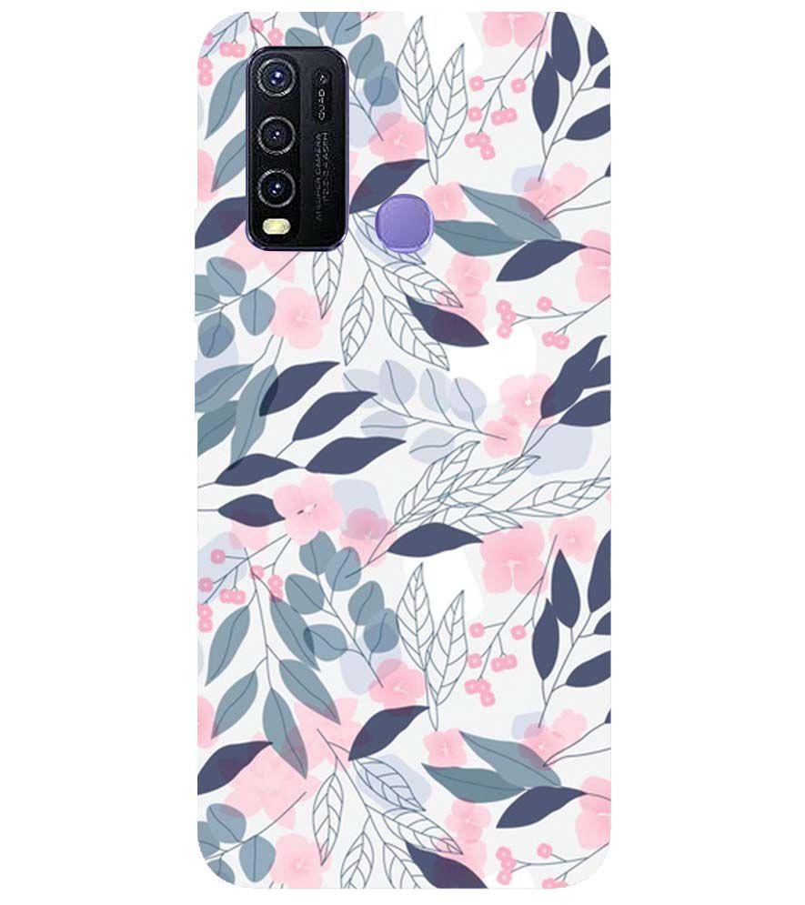 PS1333-Flowery Patterns Back Cover for vivo Y30
