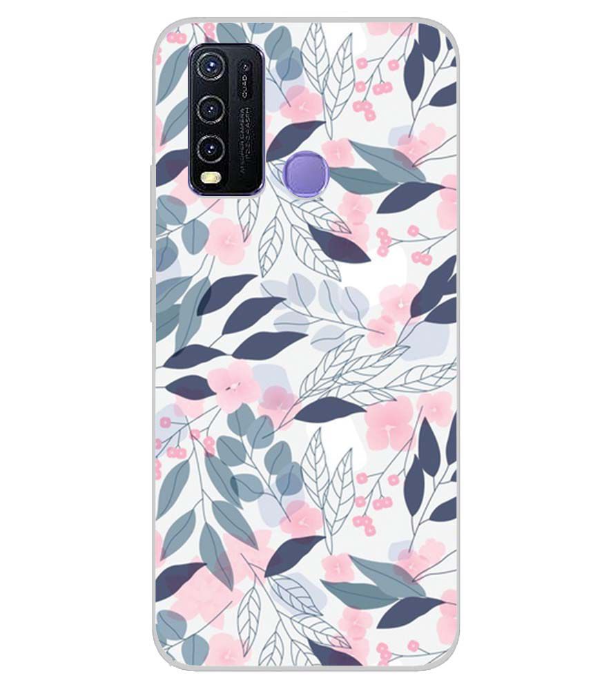 PS1333-Flowery Patterns Back Cover for Vivo Y50