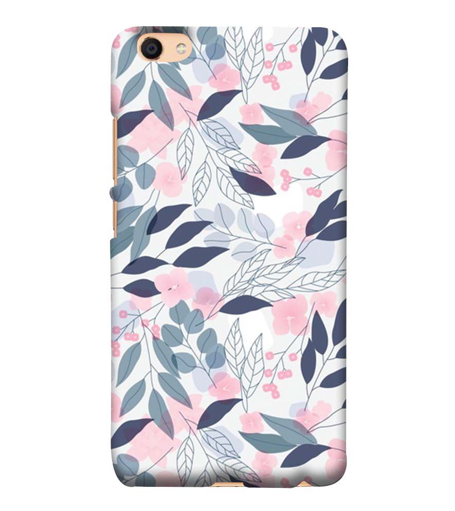 PS1333-Flowery Patterns Back Cover for Vivo Y55L