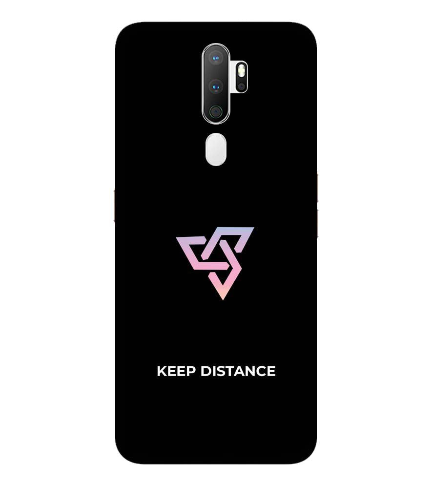 PS1334-Keep Distance Back Cover for Oppo A5 (2020)