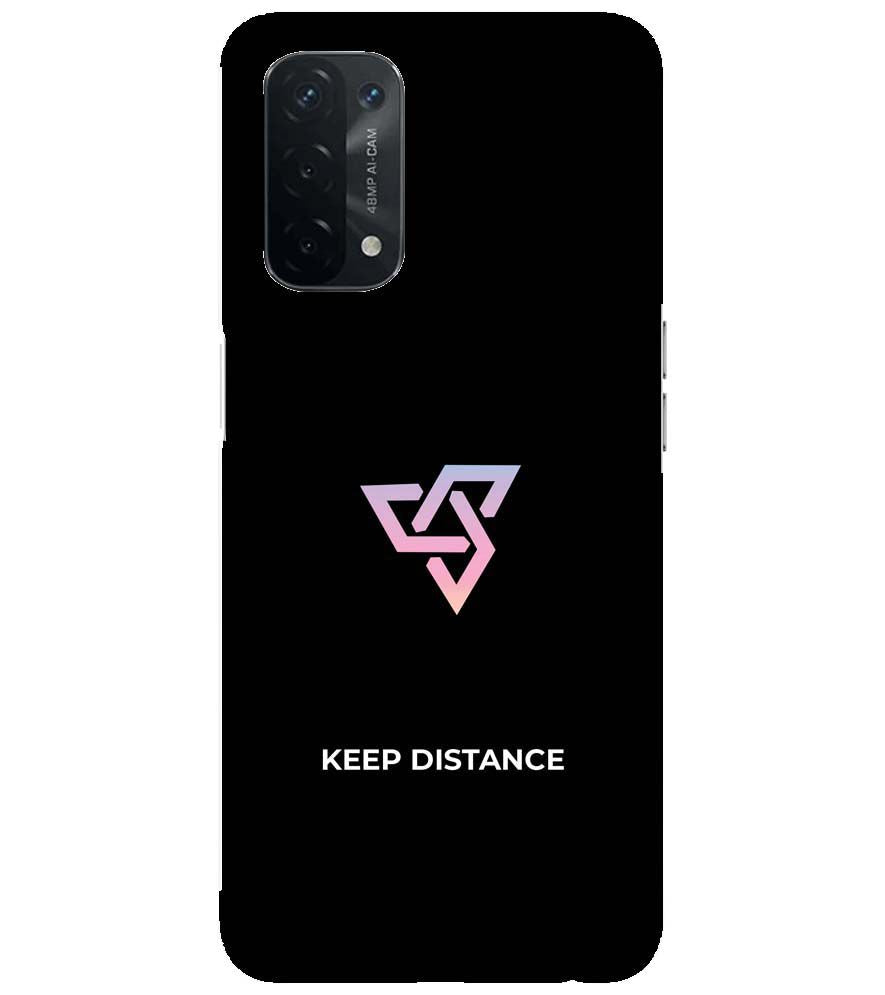 PS1334-Keep Distance Back Cover for Oppo A54 5G