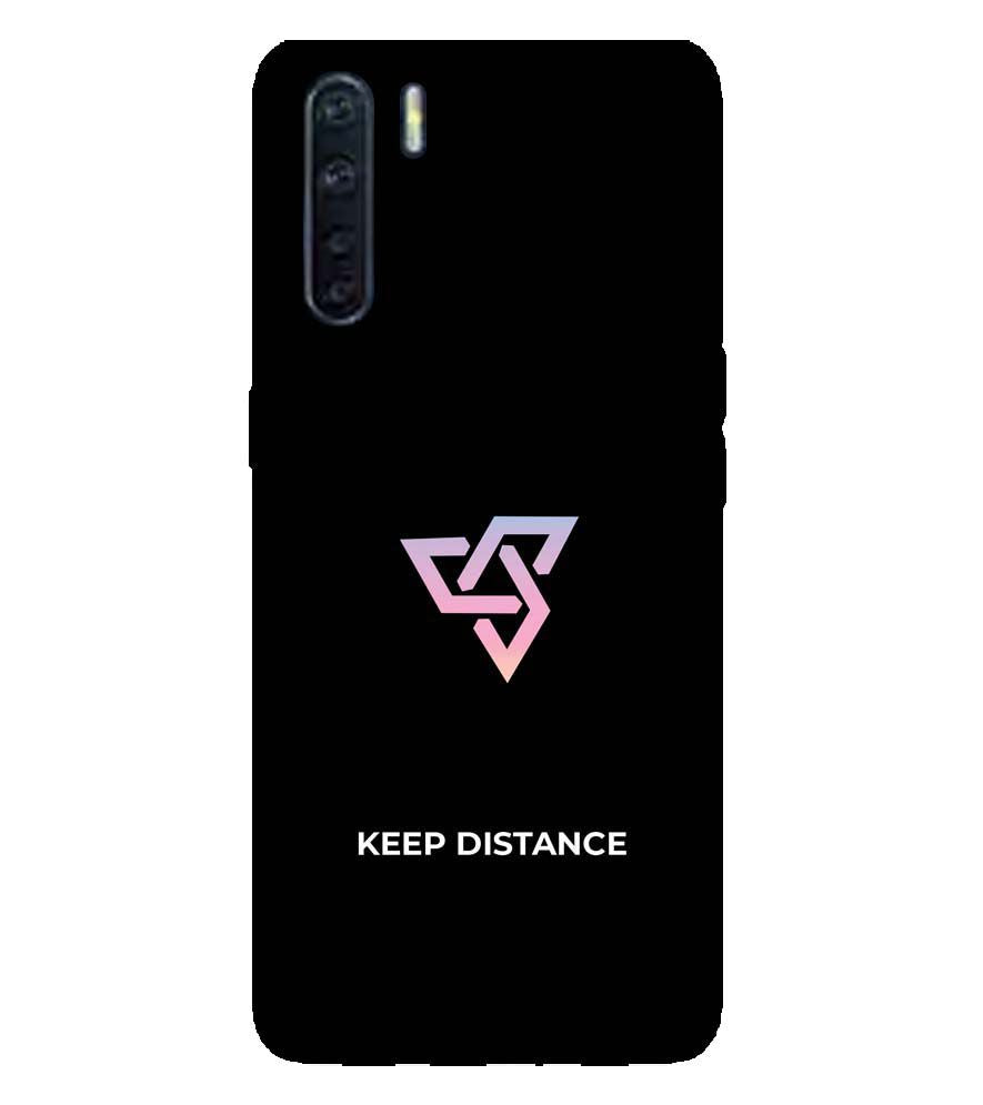 PS1334-Keep Distance Back Cover for Oppo A91