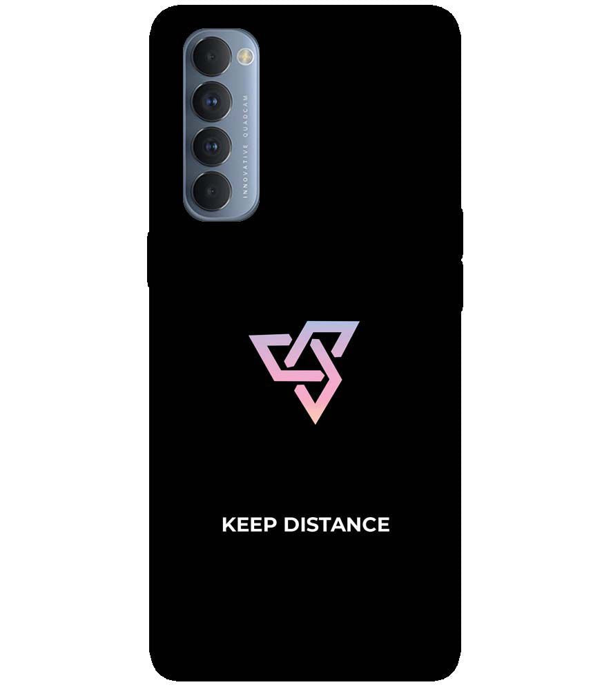 PS1334-Keep Distance Back Cover for Oppo Reno4 Pro
