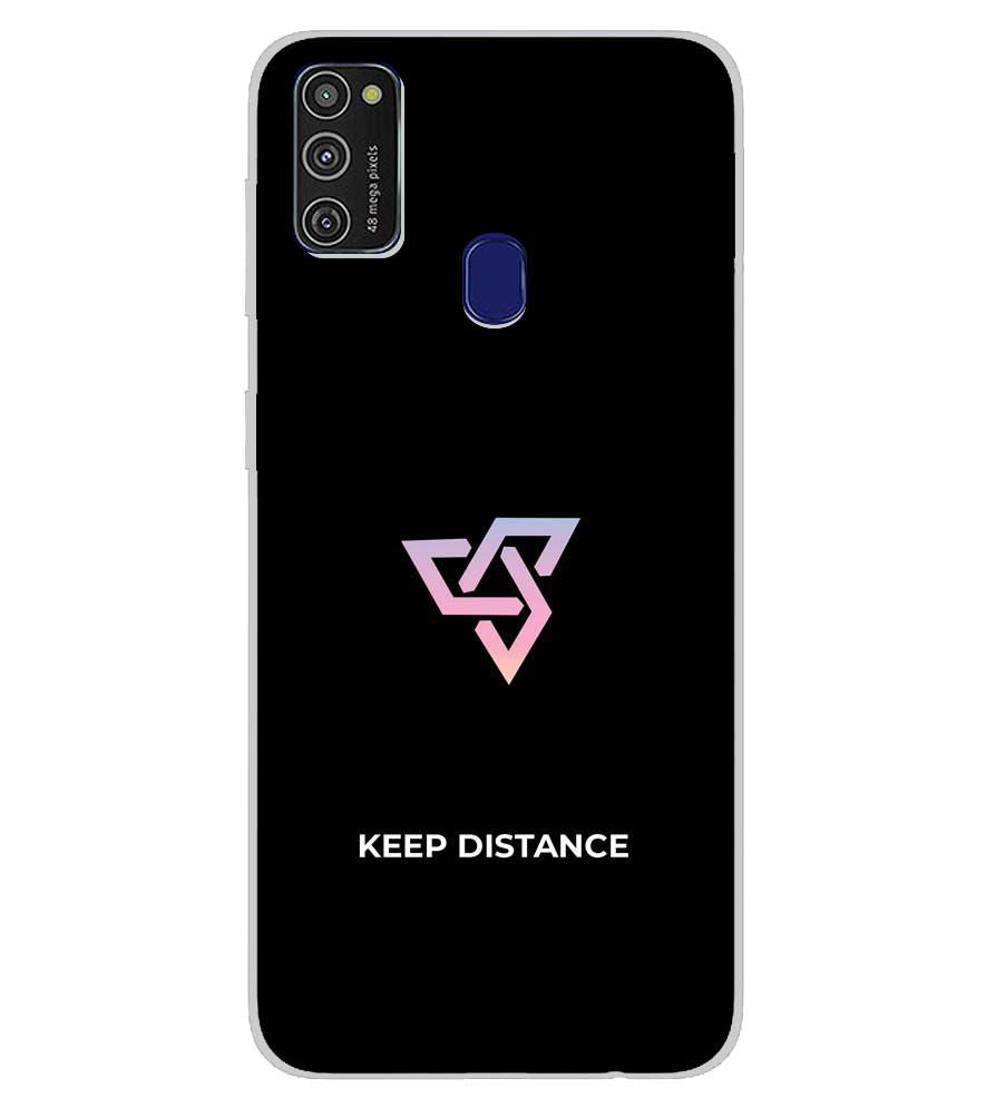 PS1334-Keep Distance Back Cover for Samsung Galaxy M21
