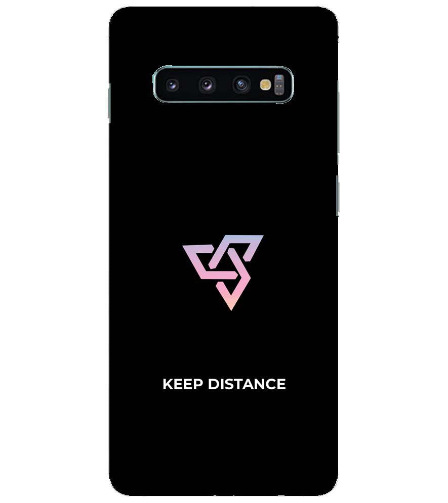 PS1334-Keep Distance Back Cover for Samsung Galaxy S10+ (Plus with 6.4 Inch Screen)