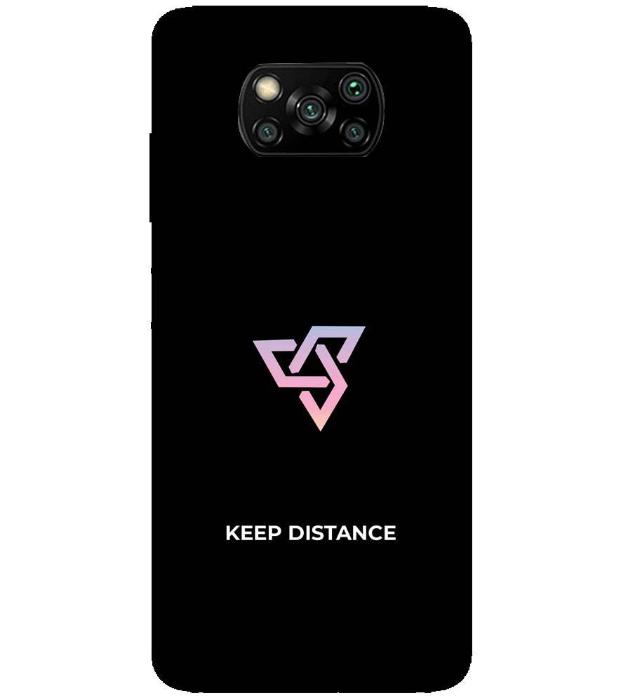 PS1334-Keep Distance Back Cover for Xiaomi Poco X3