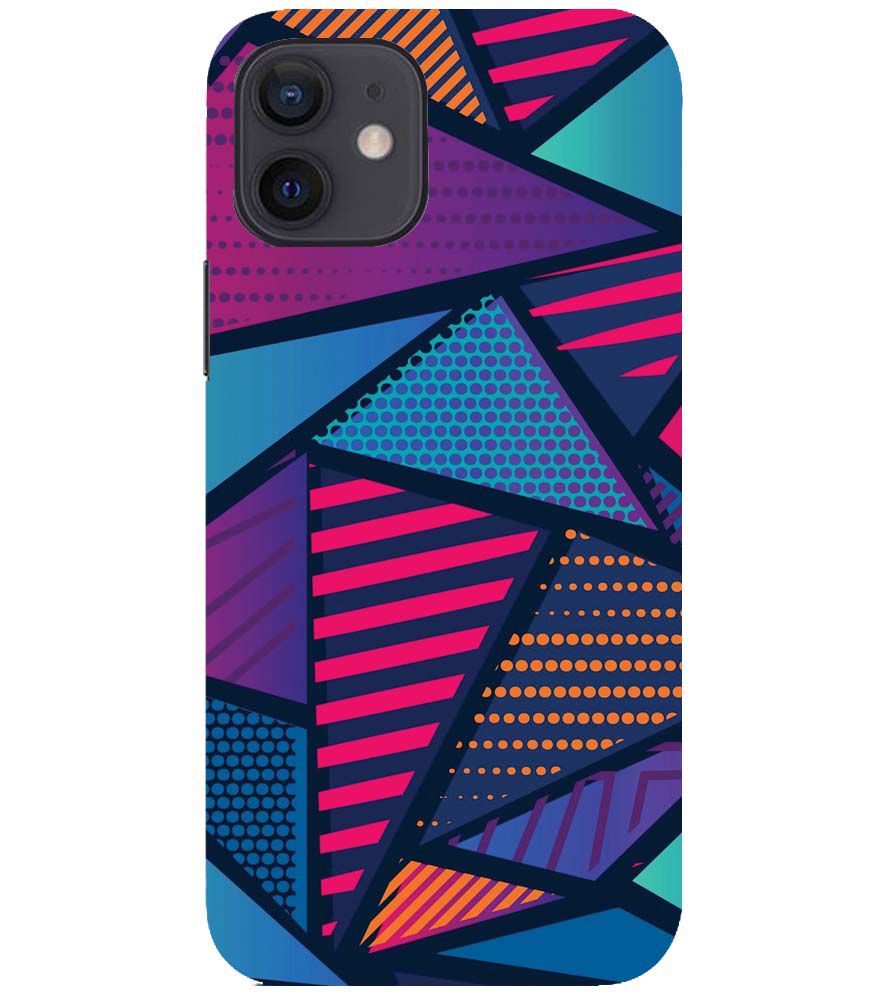PS1335-Geometric Pattern Back Cover for Apple iPhone 12