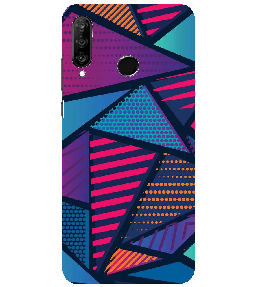 PS1335-Geometric Pattern Back Cover for Huawei P30 lite