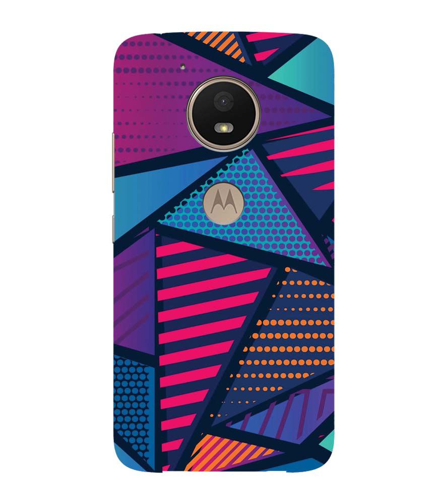 PS1335-Geometric Pattern Back Cover for Motorola Moto E4 Plus