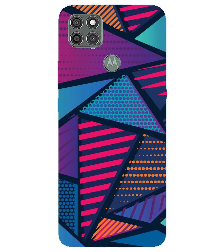 PS1335-Geometric Pattern Back Cover for Motorola Moto G9 Power