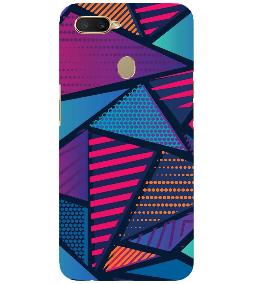 PS1335-Geometric Pattern Back Cover for Oppo A12