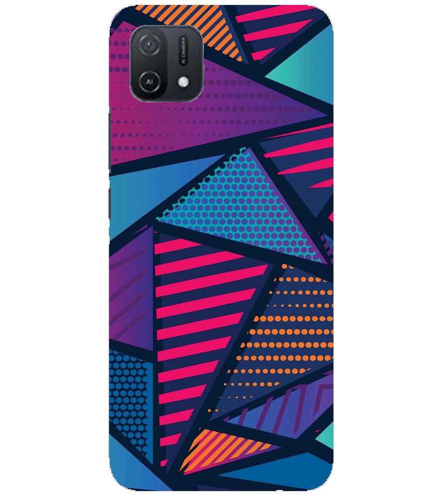 PS1335-Geometric Pattern Back Cover for Oppo A16K