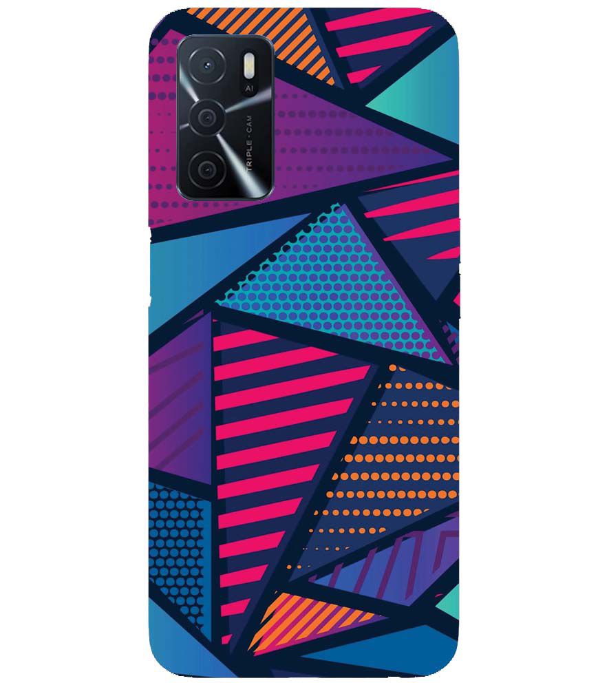 PS1335-Geometric Pattern Back Cover for Oppo A54s