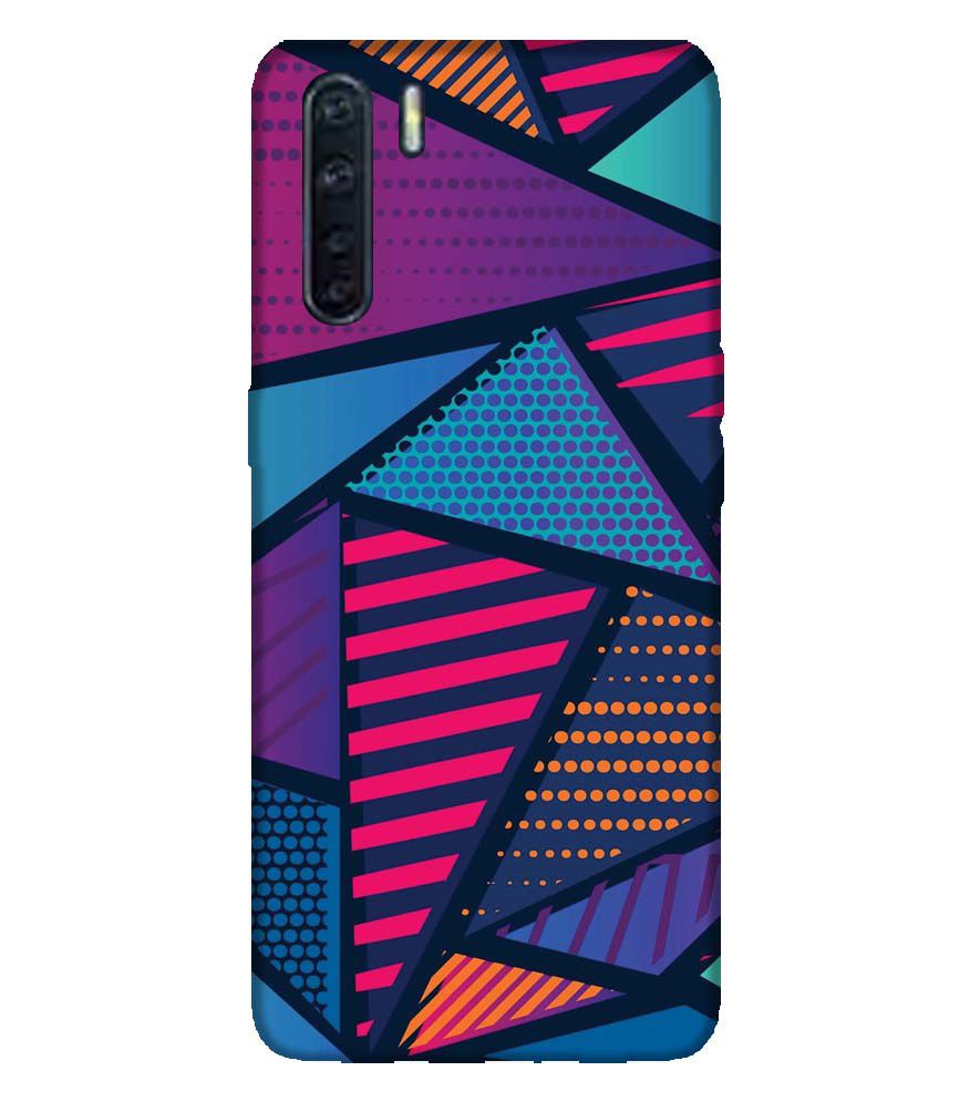 PS1335-Geometric Pattern Back Cover for Oppo F15