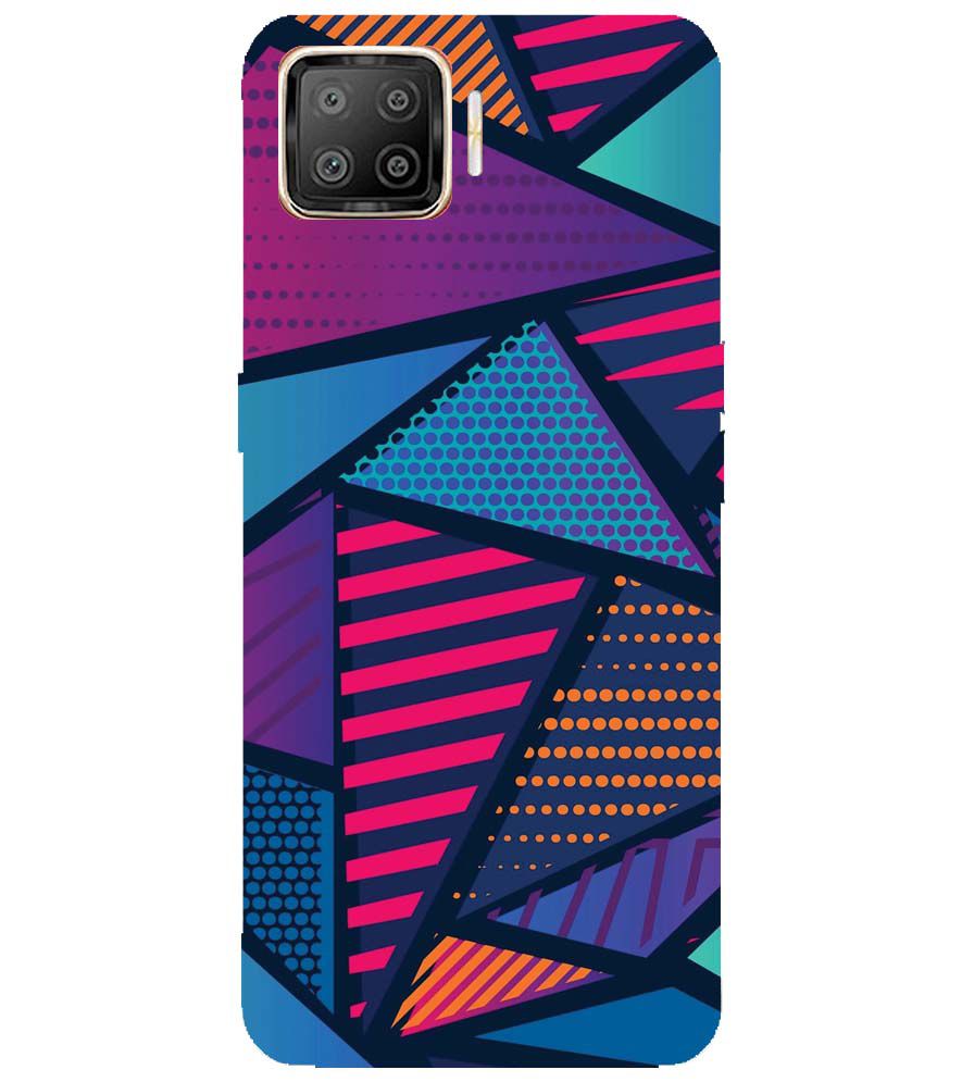 PS1335-Geometric Pattern Back Cover for Oppo F17