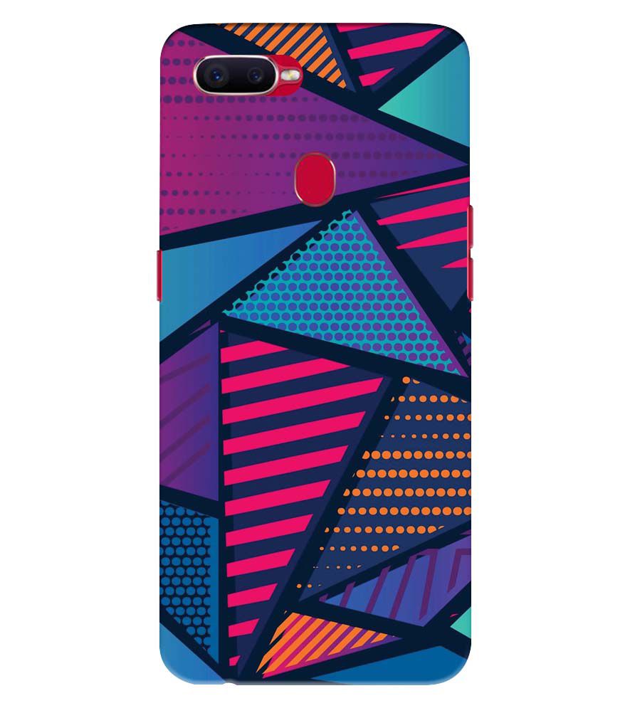 PS1335-Geometric Pattern Back Cover for Oppo F9 Pro
