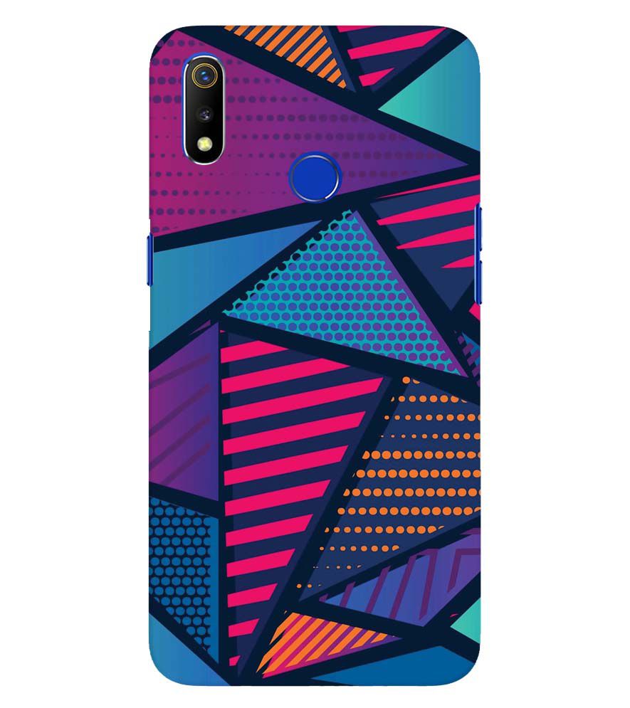 PS1335-Geometric Pattern Back Cover for Oppo Realme 3