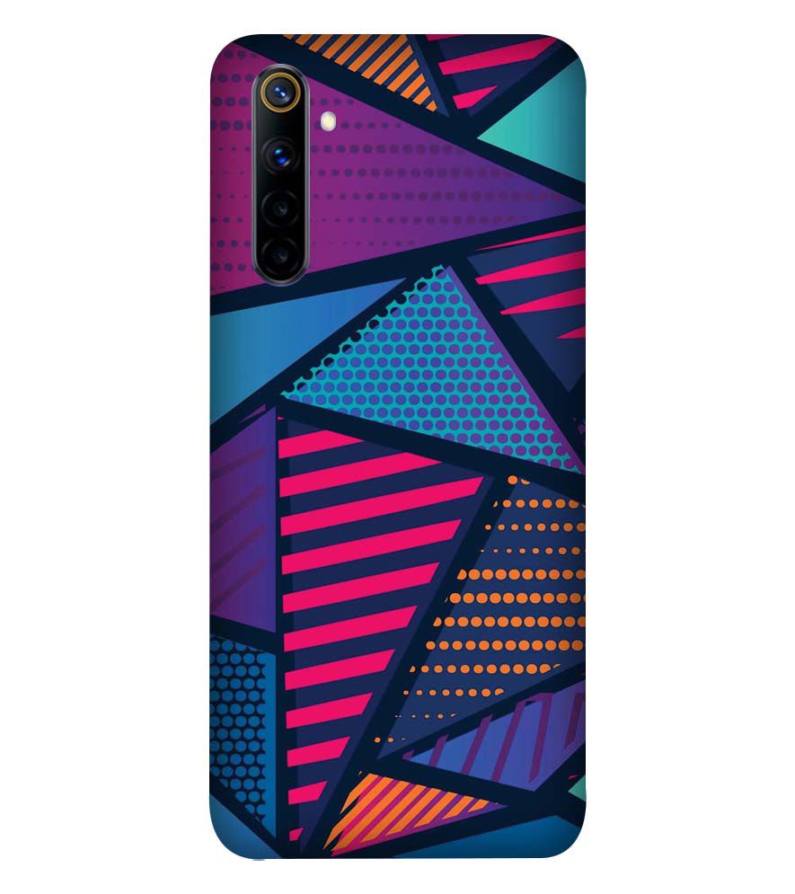 PS1335-Geometric Pattern Back Cover for Realme 6S