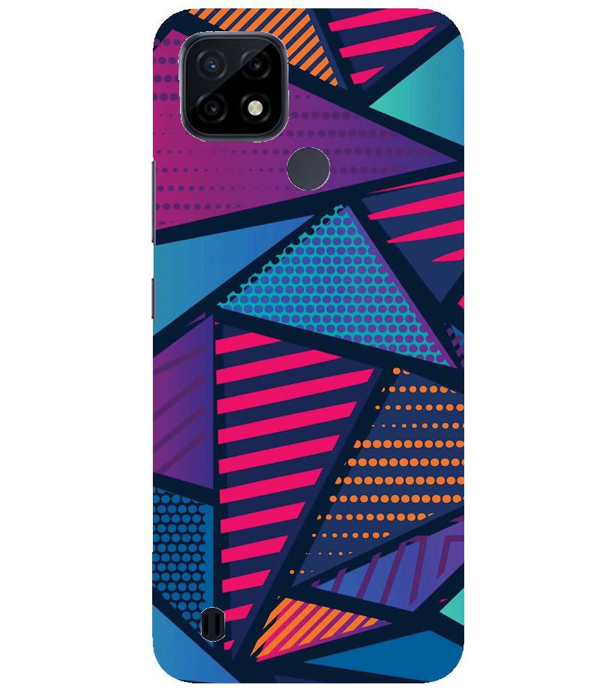PS1335-Geometric Pattern Back Cover for Realme C21