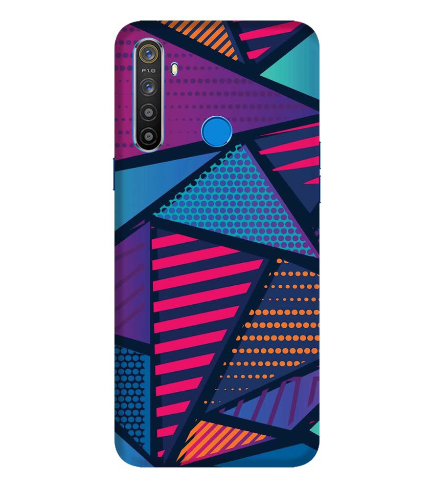 PS1335-Geometric Pattern Back Cover for Realme Narzo 10