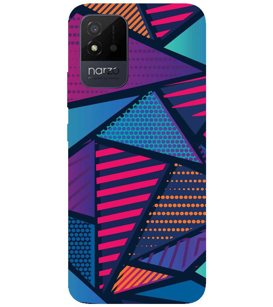 PS1335-Geometric Pattern Back Cover for Realme Narzo 50i