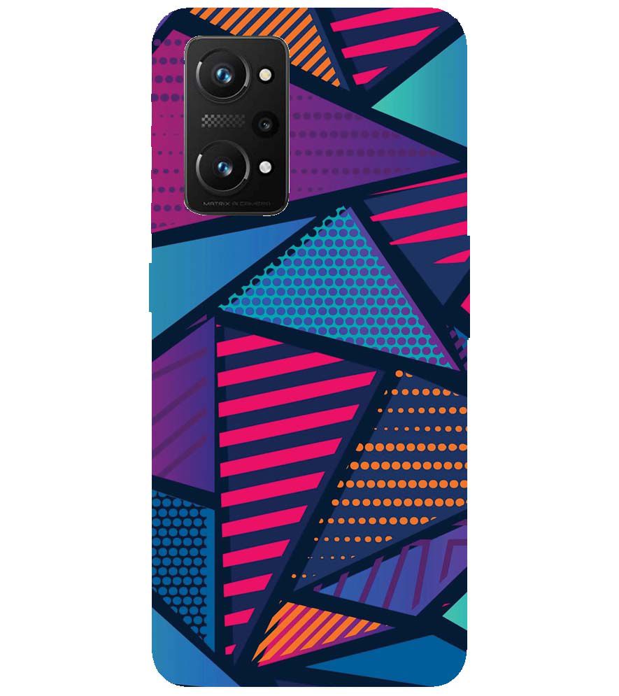 PS1335-Geometric Pattern Back Cover for Realme Q3 Pro 5G