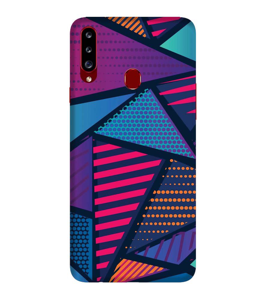 PS1335-Geometric Pattern Back Cover for Samsung Galaxy A20s