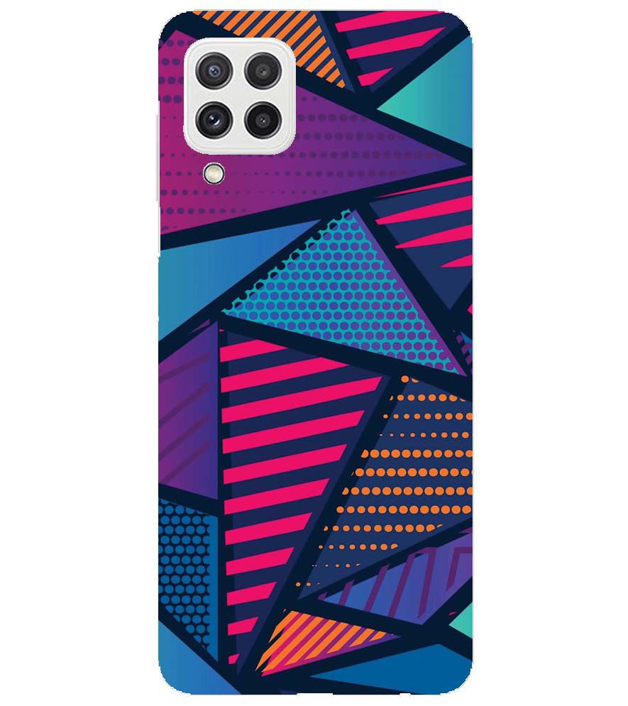 PS1335-Geometric Pattern Back Cover for Samsung Galaxy A22