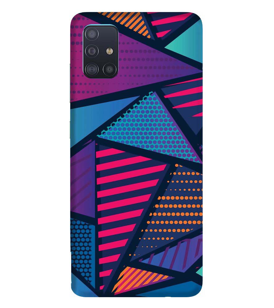 PS1335-Geometric Pattern Back Cover for Samsung Galaxy A51